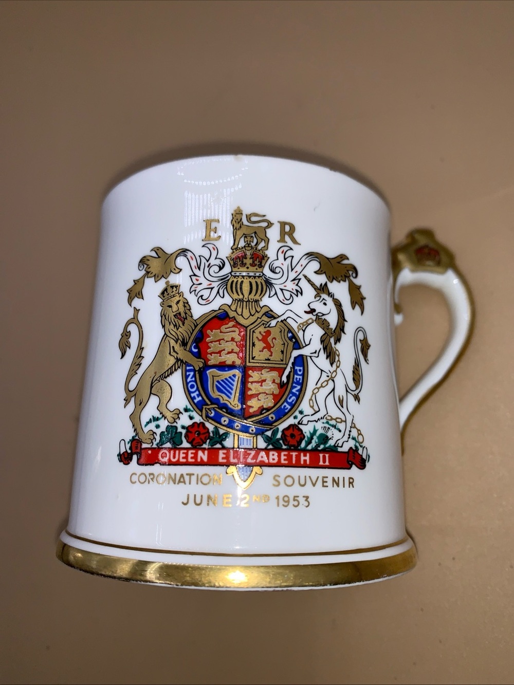 Queen Elizabeth II Coronation Mug 1953 Cup Radfords Bone China England